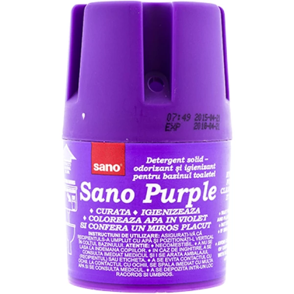 Sanobon tartályba helyezhető WC tisztító illatosító lila (levendula)