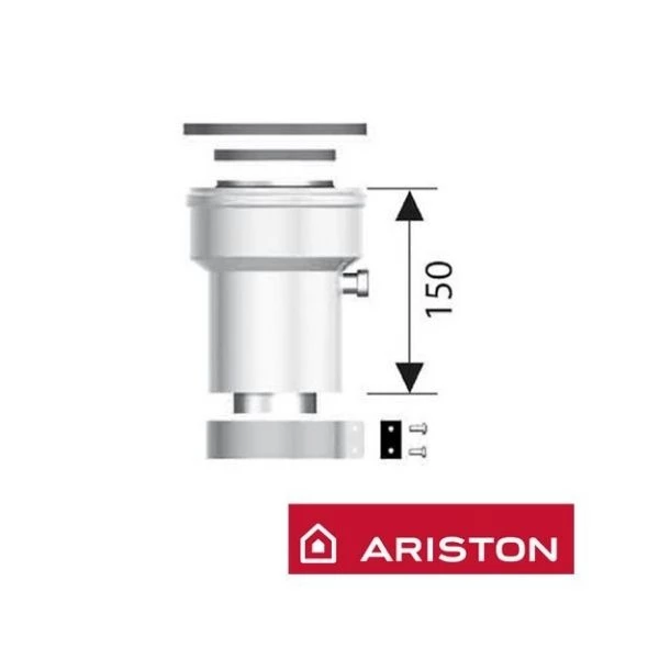 Ariston 80/125 alu/pps függőleges indító idom kondenzációs kazánhoz