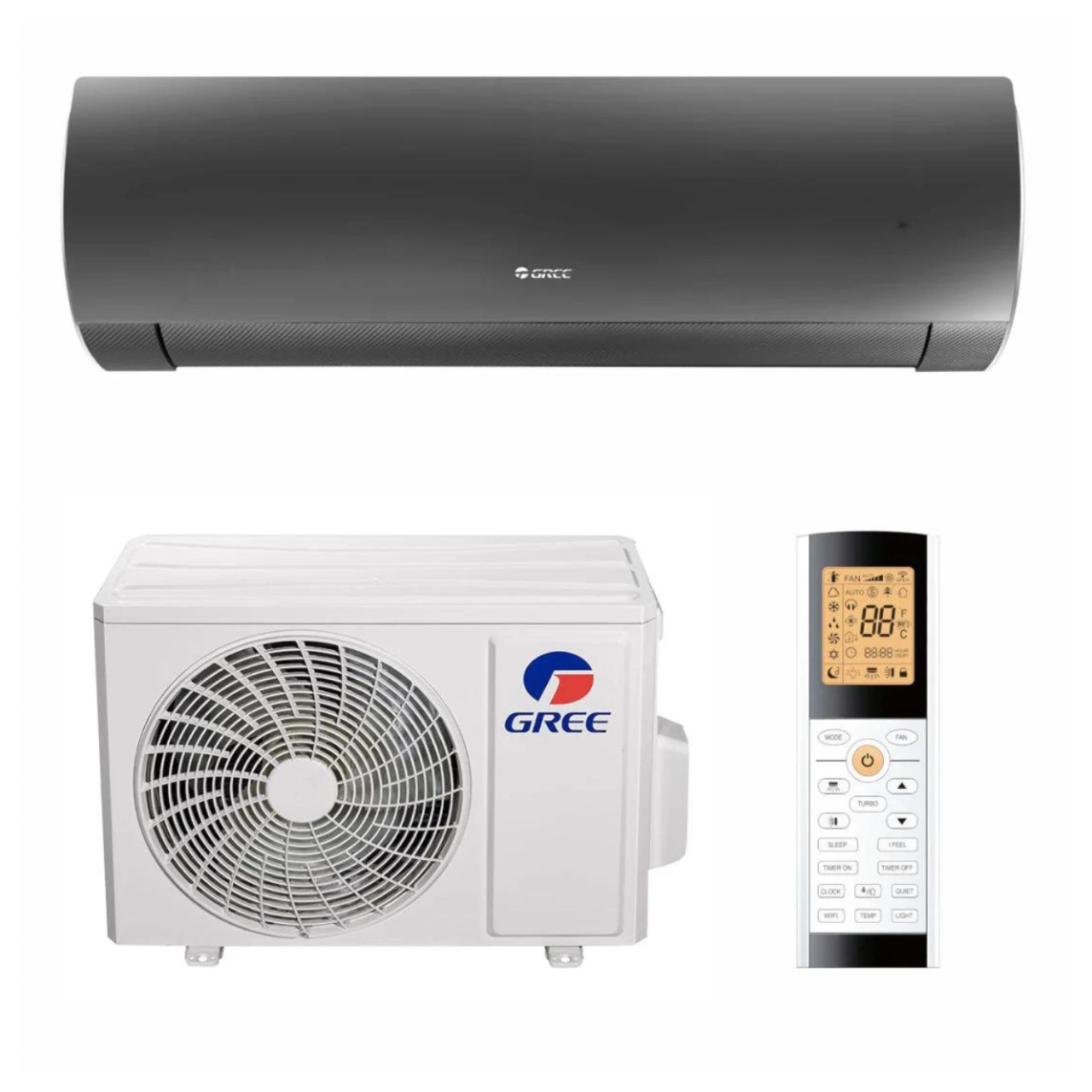 Gree Dark Pro split klíma szett 2,7 kW (GWH09ACCXB-K6DNA1G)