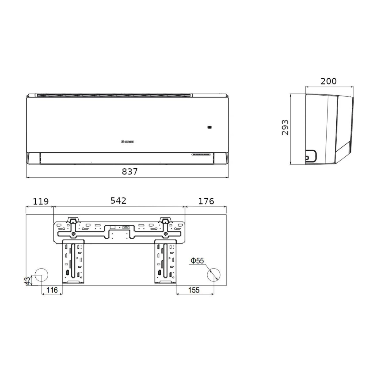 Gree Smart One split klíma szett 2,7 kW (GWH09AOCXB-K6DNA2A)