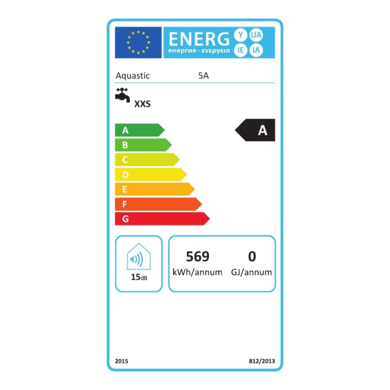 Aquastic AQ 5A Alsós elektromos vízmelegítő 5 literes hagyományos csapteleppel