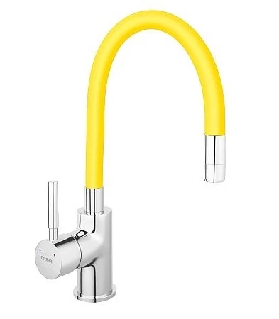 Ferro Zumba - Álló mosogató csaptelep flexibilis kifolyócsővel, sárga