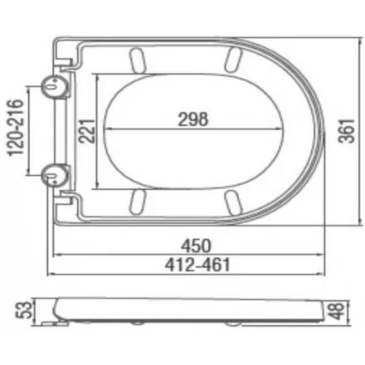 Aqualine Dona soft close WC ülőke (FD121)