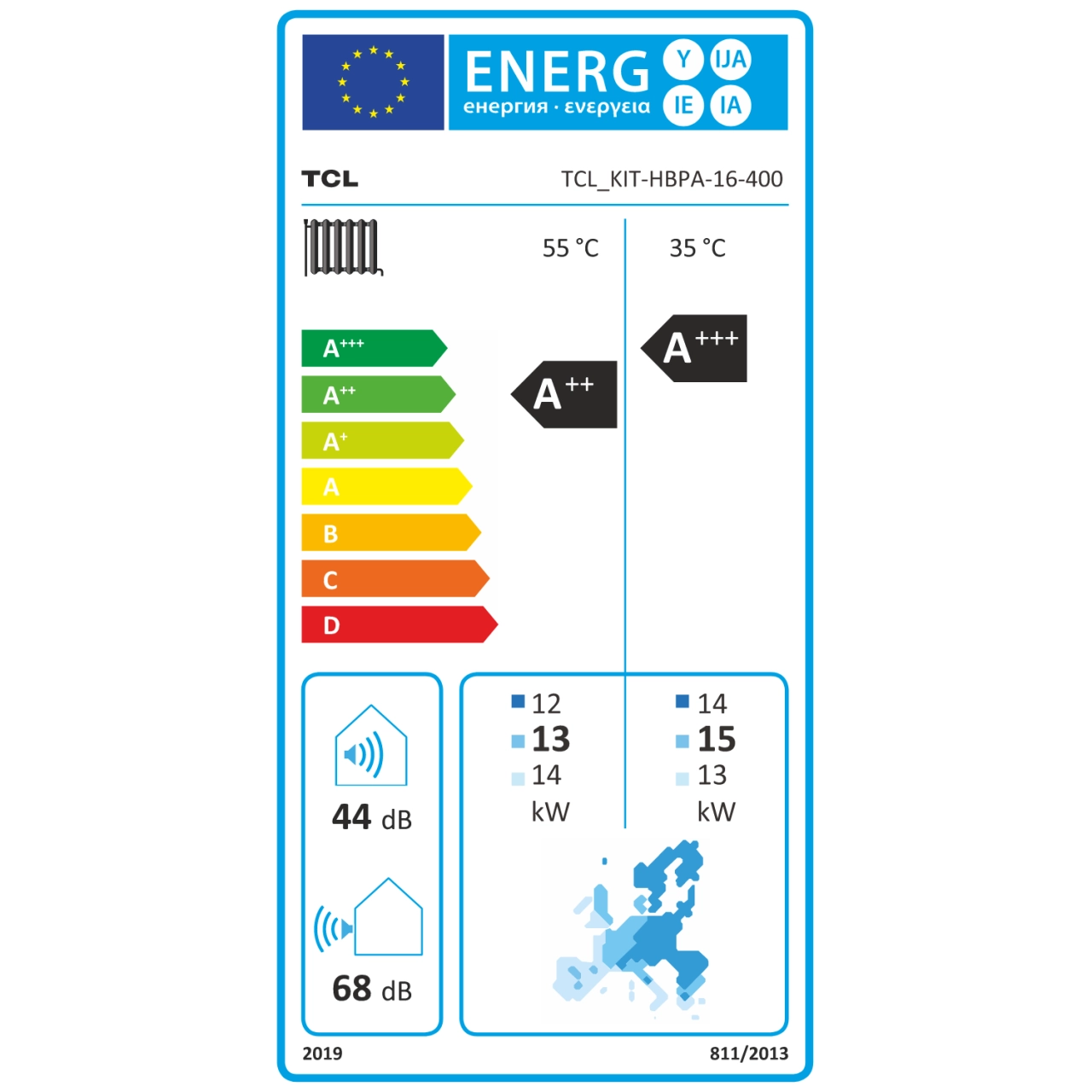 TCL KIT-16 levegő-víz hőszivattyú, 16 kW (KIT-HBPA-16-400)