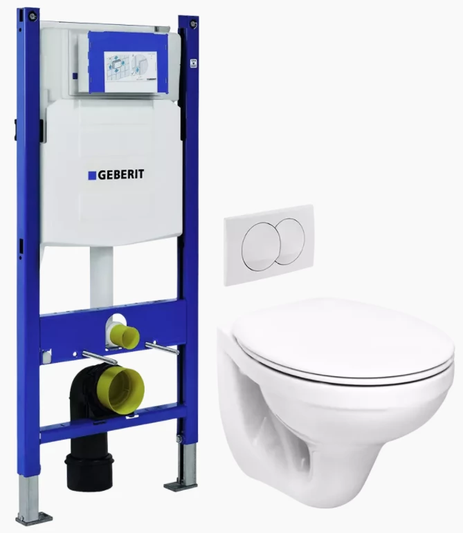 Geberit Duofix Basic WC tartály + Delta20 fehér nyomólap + Kolo Idol WC csésze szett