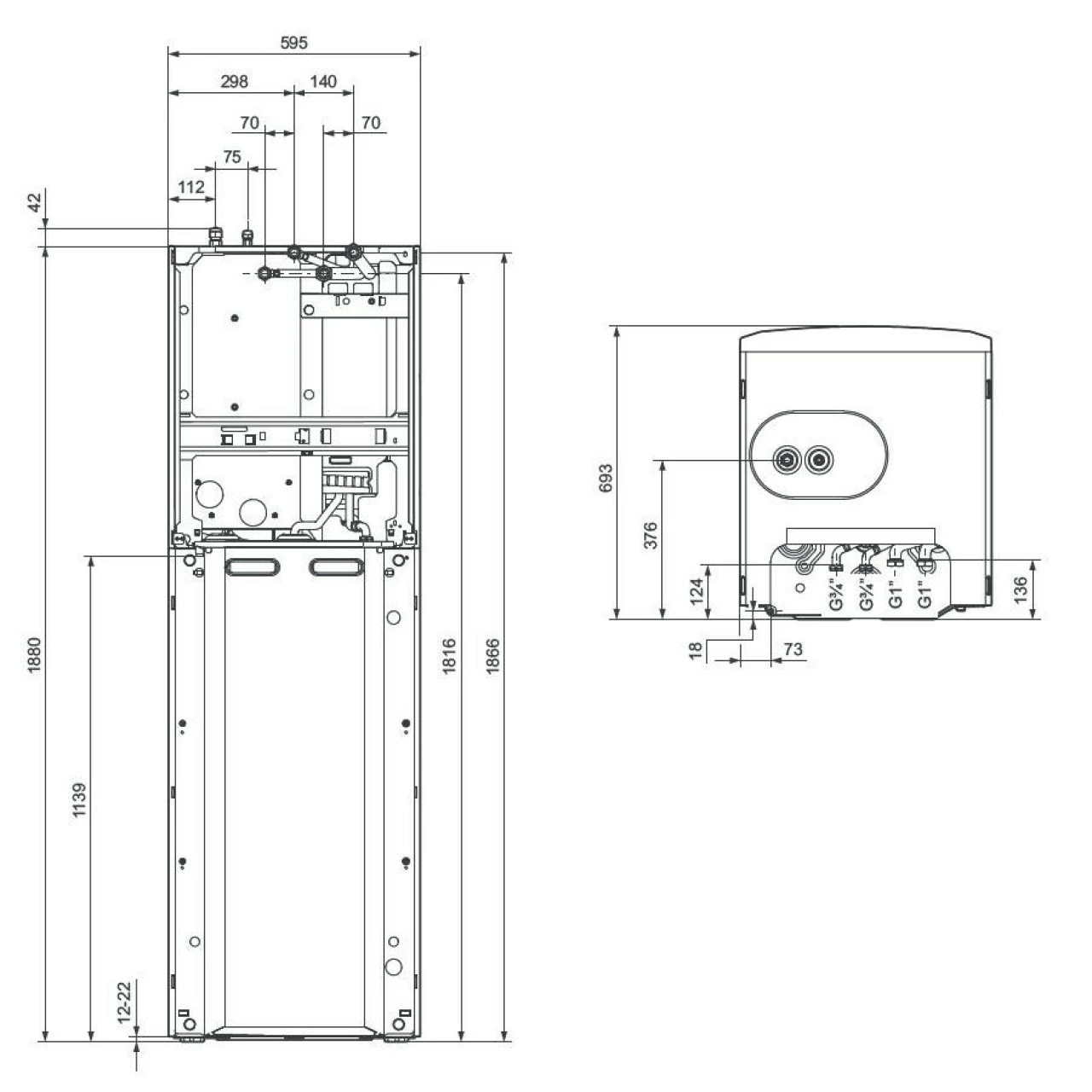 Saunier Duval HA 5-5 STB kompakt, tárolós beltéri egység HA 5-5 OS 230V készülékhez (0010023171)