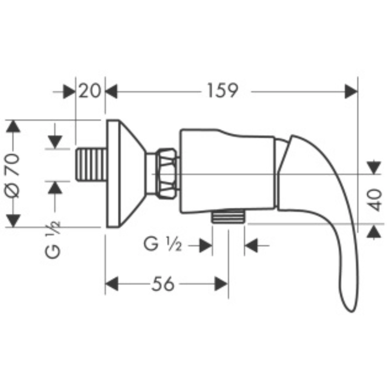 Hansgrohe Focus E Egykaros zuhany csaptelep 31760000