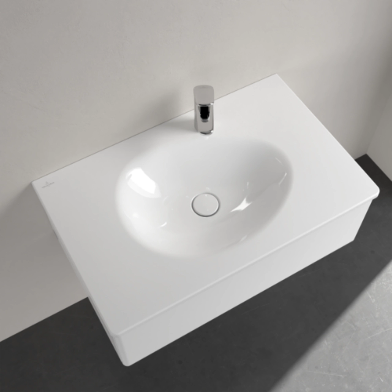 VILLEROY & BOCH Antao beépíthető mosdó, túlfolyó nélkül alpin white 4A7581R1
