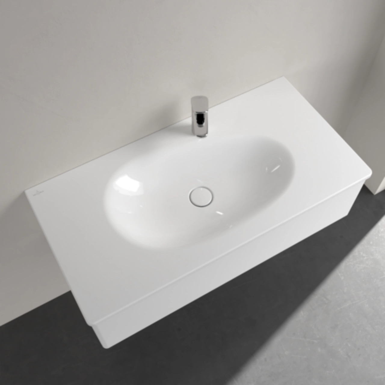 VILLEROY & BOCH Antao beépíthető mosdó, túlfolyó nélkül alpin white 4A76A2R1