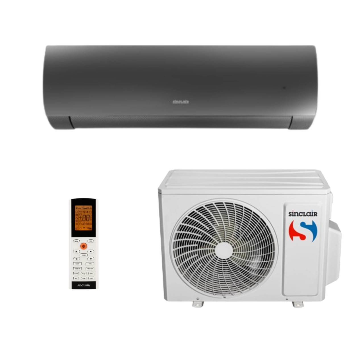 Sinclair TERREL COLOR - SIH+SOH-09BIT/B Inverteres Split klíma 2,7 kW – (fekete)